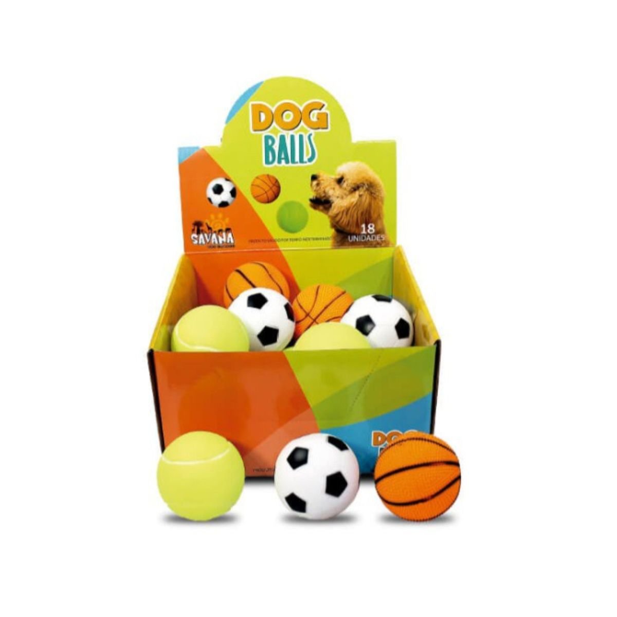 Brinquedo Bola Esportes Savana Pet Cores Sortidas 1 Unidade-Imagem 2