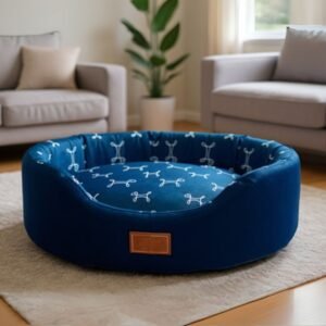 Cama Europa Para Cães e Gatos Popular Pet Azul Marinho Tamanho G