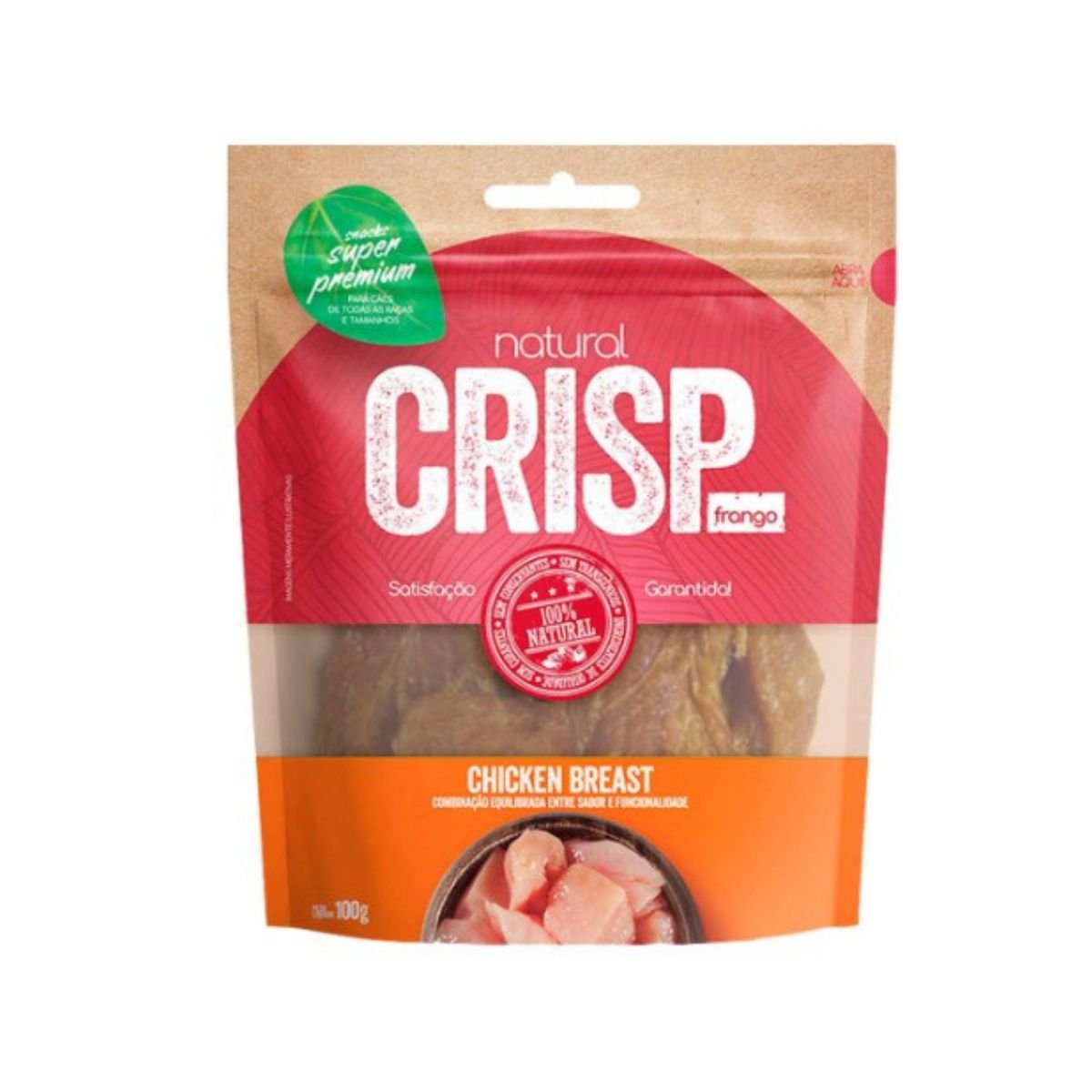 Petisco Snack Natural Crisp Para Cães Chicken Breats 100g-Imagem 2