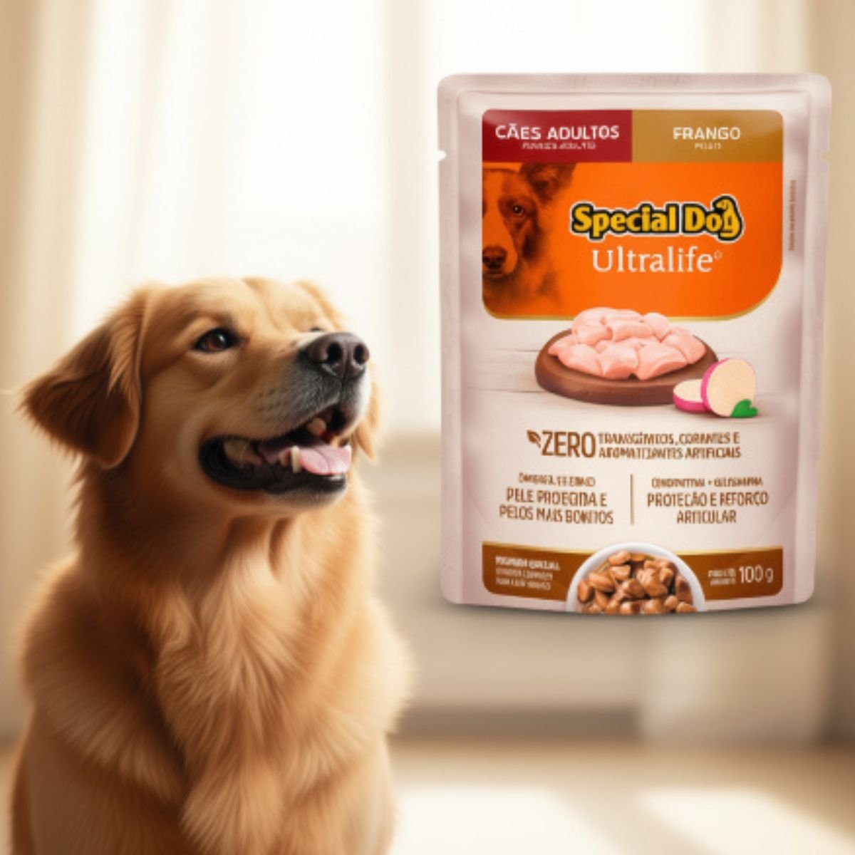 Ração Úmida Special Dog Ultralife Sachê Cães Adultos Sabor Frango 100g