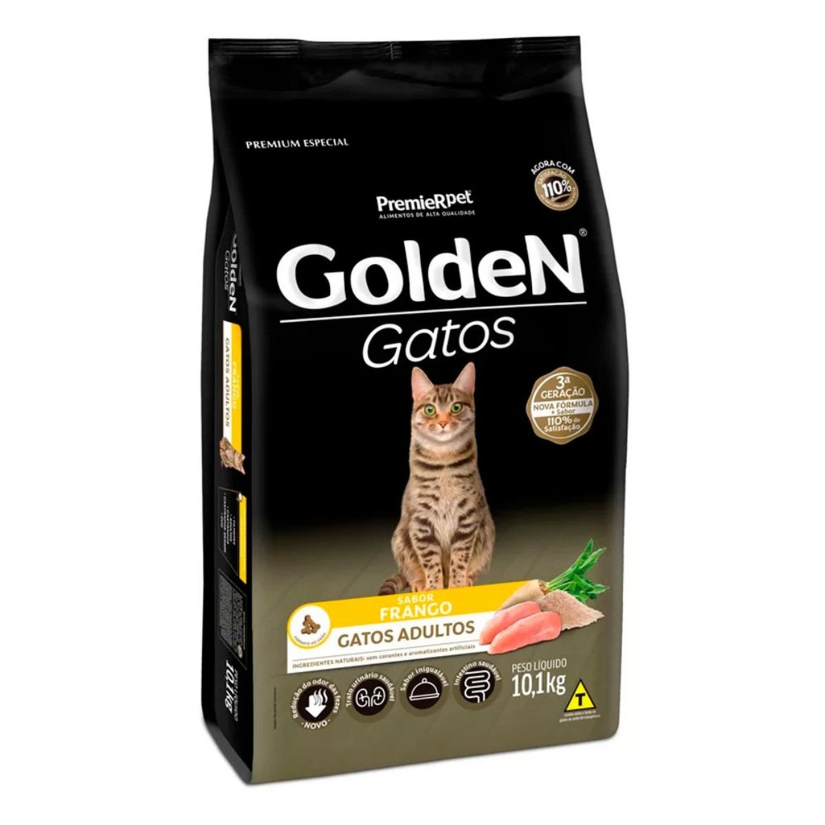 Ração Golden Gatos Adultos Castrados Sabor Frango – 10,1kg-Imagem 2