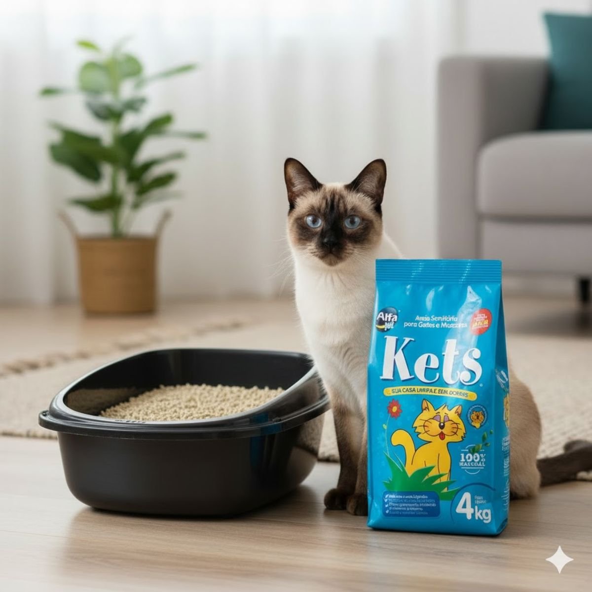 Areia Higiênica Kets Para Gatos 4kg-Imagem 3