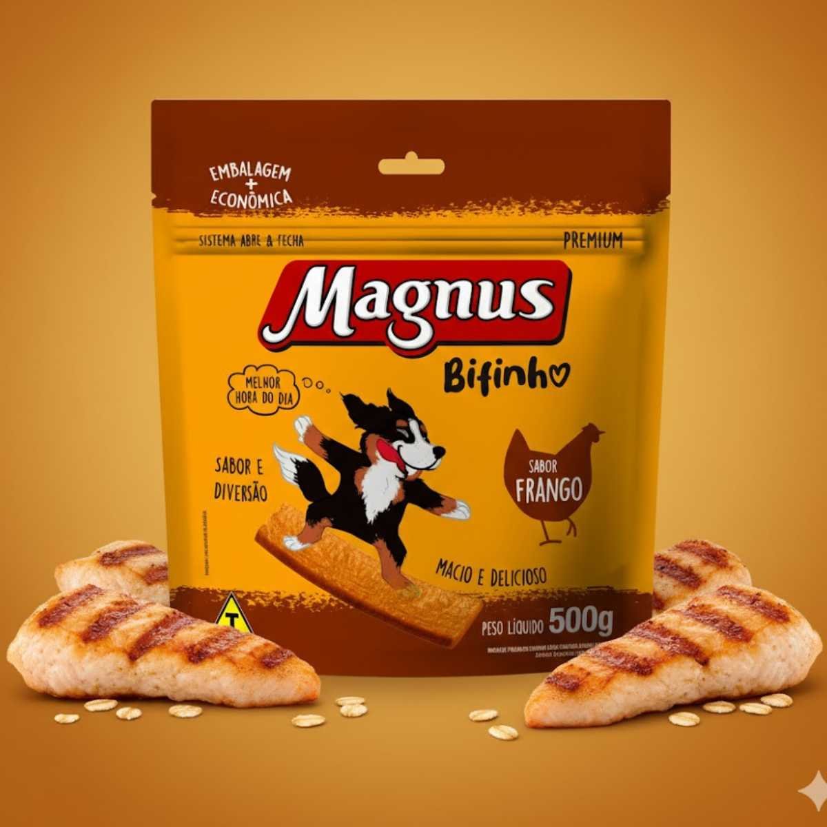 Bifinho Magnus Mastigáveis Para Cães Adultos - Frango 500g