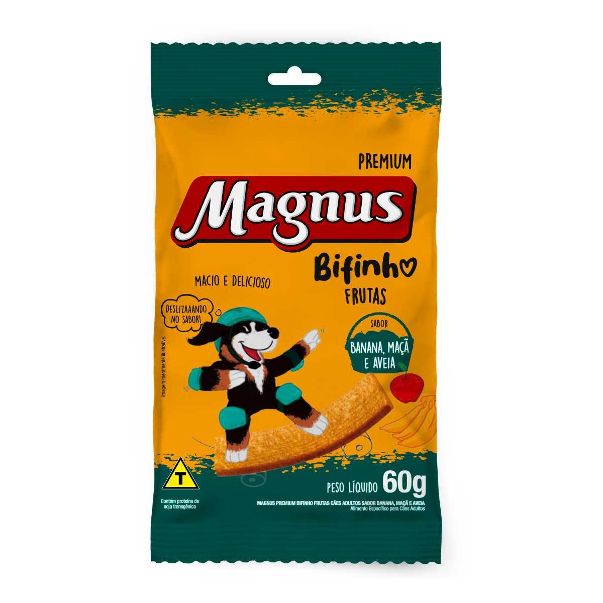 Magnus Bifinho Premium Frutas – Banana, Maçã e Aveia (60g)-Imagem 2