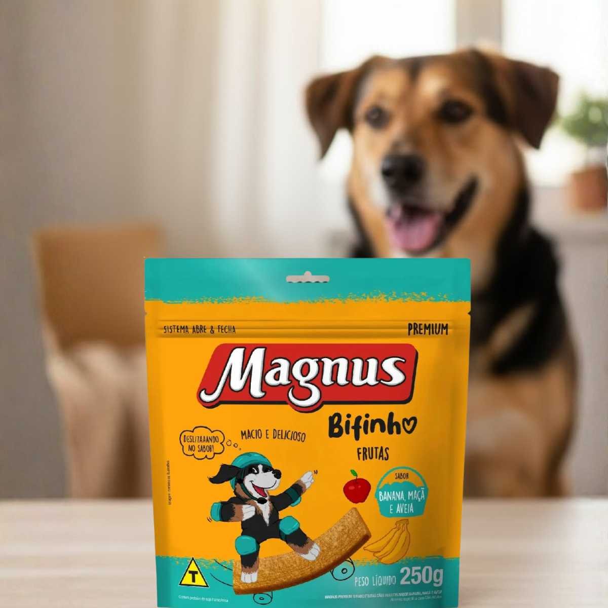 Magnus Bifinho Premium Frutas – Banana, Maçã e Aveia (250g)