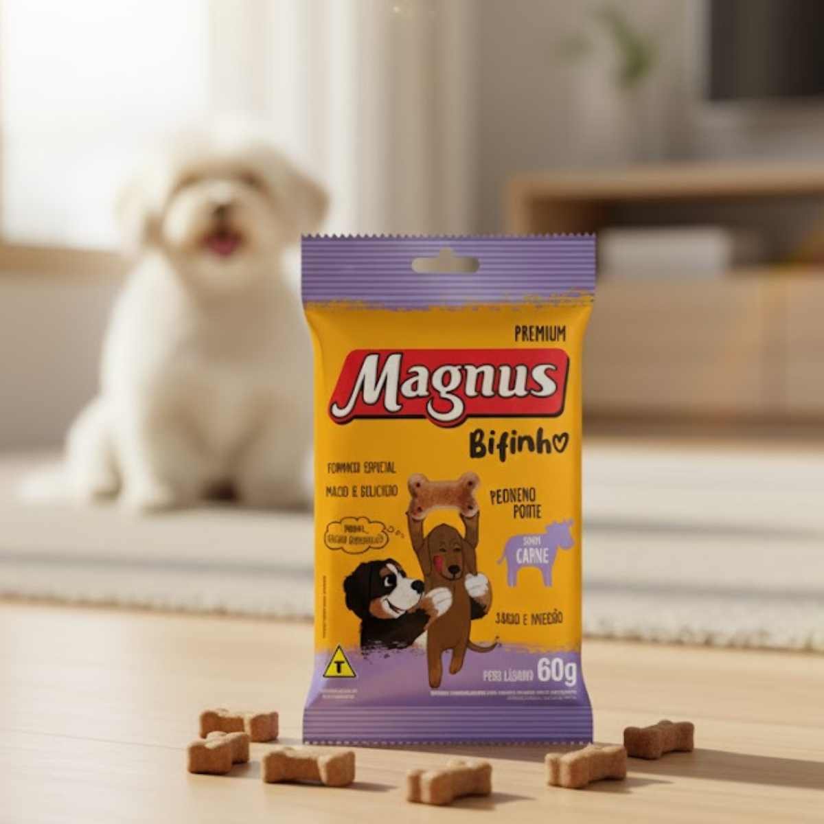 Bifinhos Magnus Cães Pequeno Porte Sabor Carne (60g)-Imagem 3