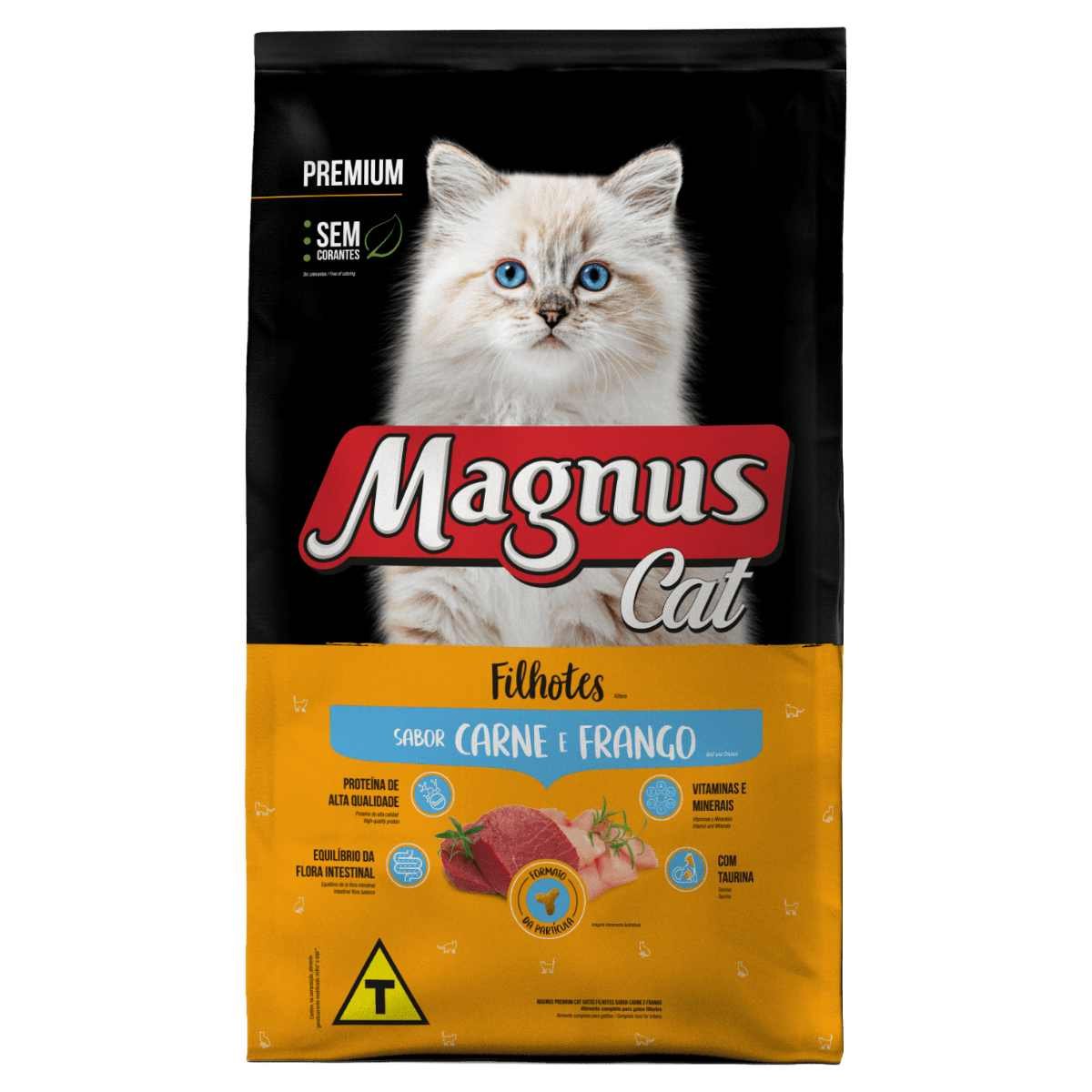 Ração Magnus Cat Premium Gatos Filhotes Carne e Frango 20kg-Imagem 2