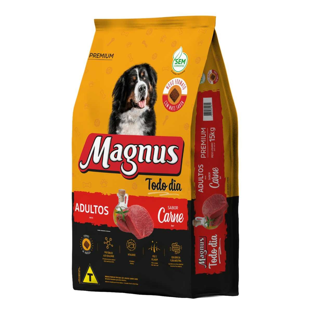 Ração Magnus Todo Dia para Cães Adultos Sabor Carne - 20kg-Imagem 2